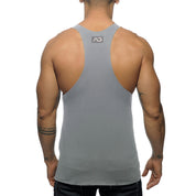 Addicted Tank Back Printed Heather Grey AD340