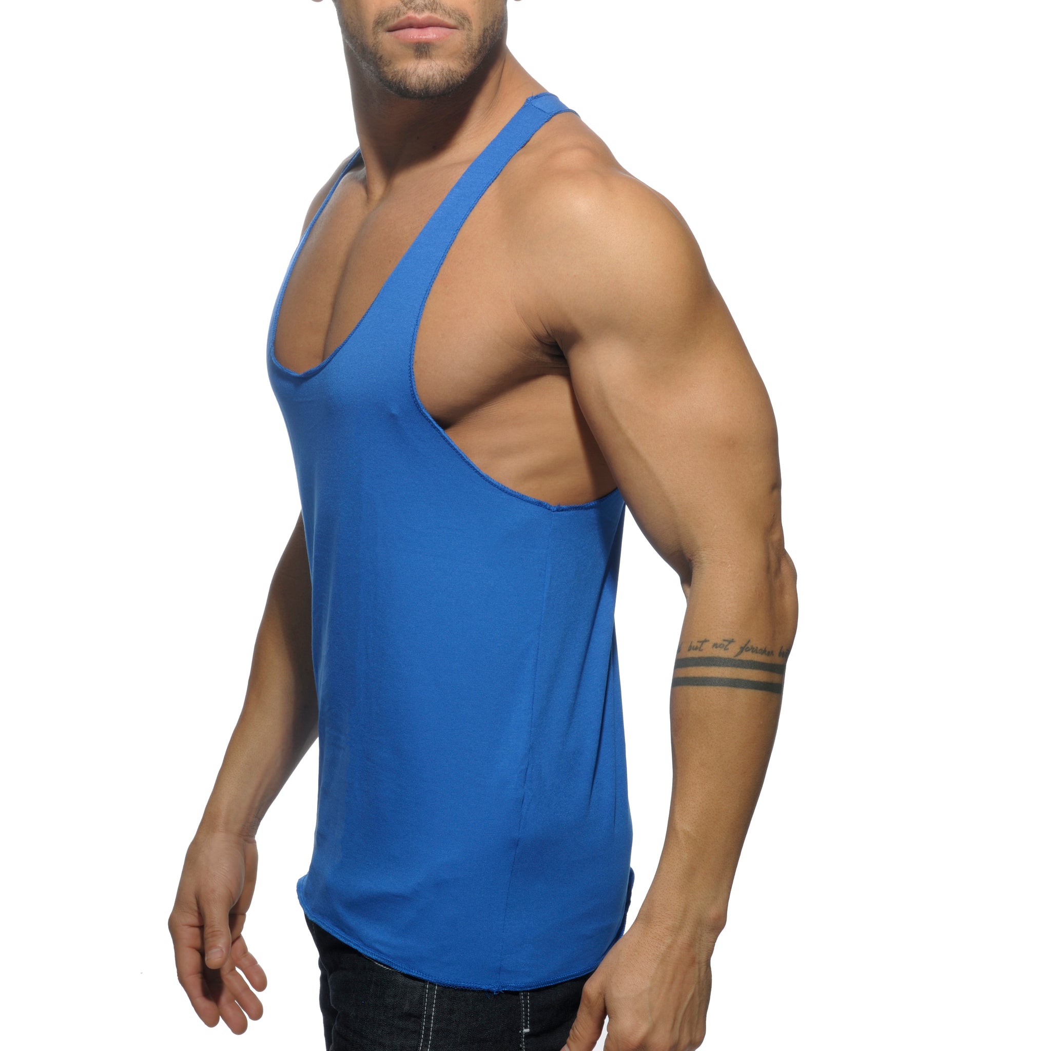 Addicted Tank Back Printed Royal Blue AD340