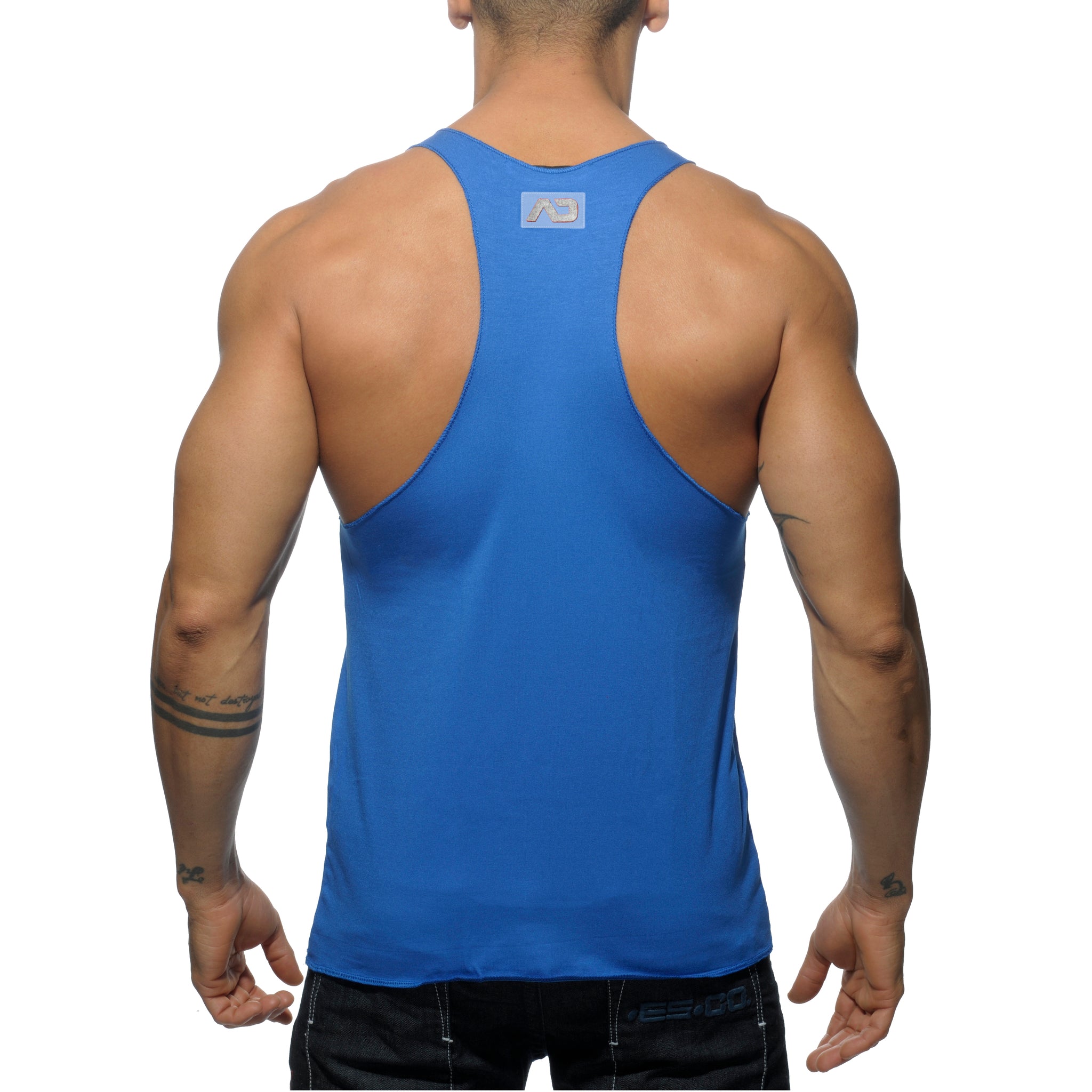 Addicted Tank Back Printed Royal Blue AD340