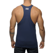 Addicted Tank Back Printed Navy AD340