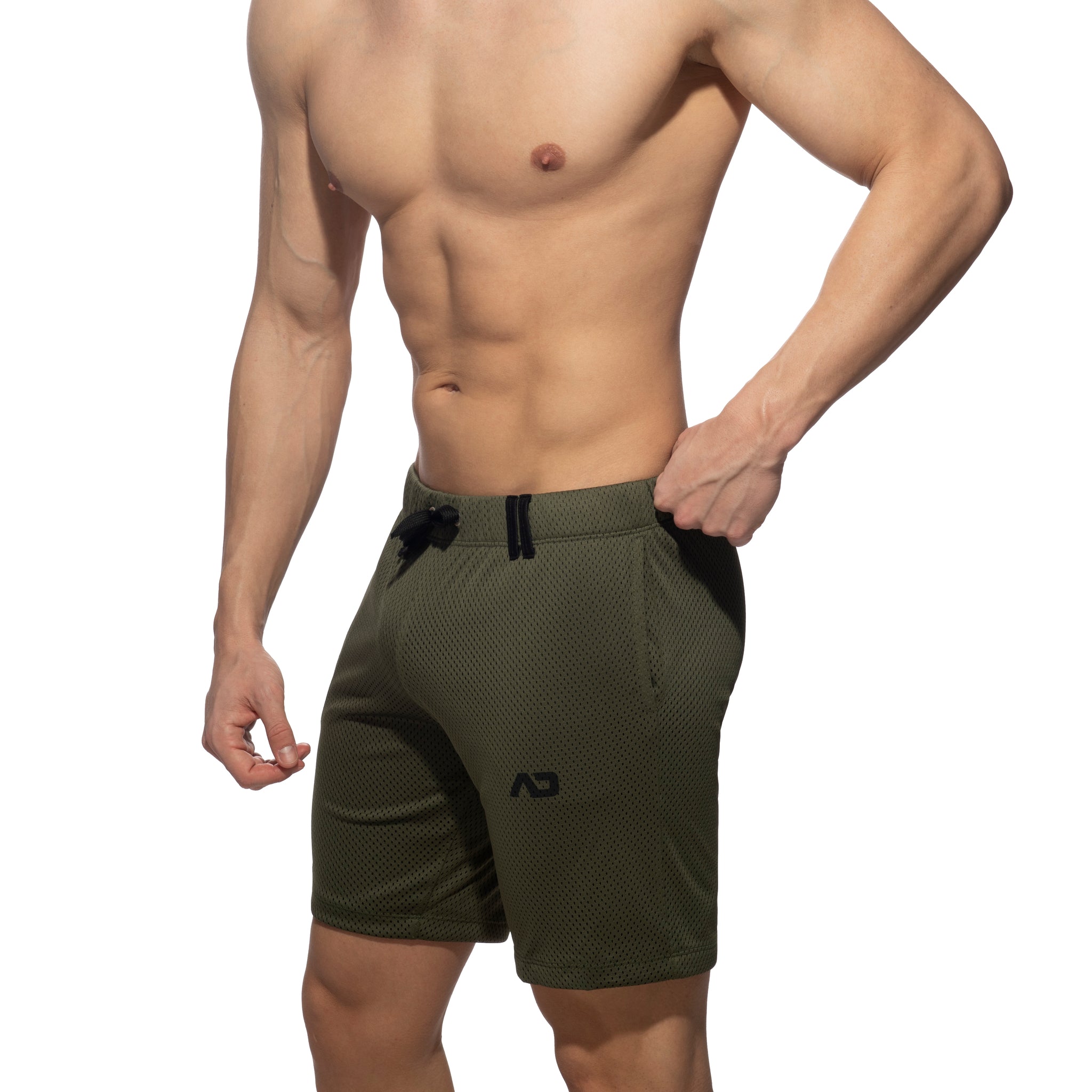 Addicted Loop-Mesh Knee Pant Khaki AD357