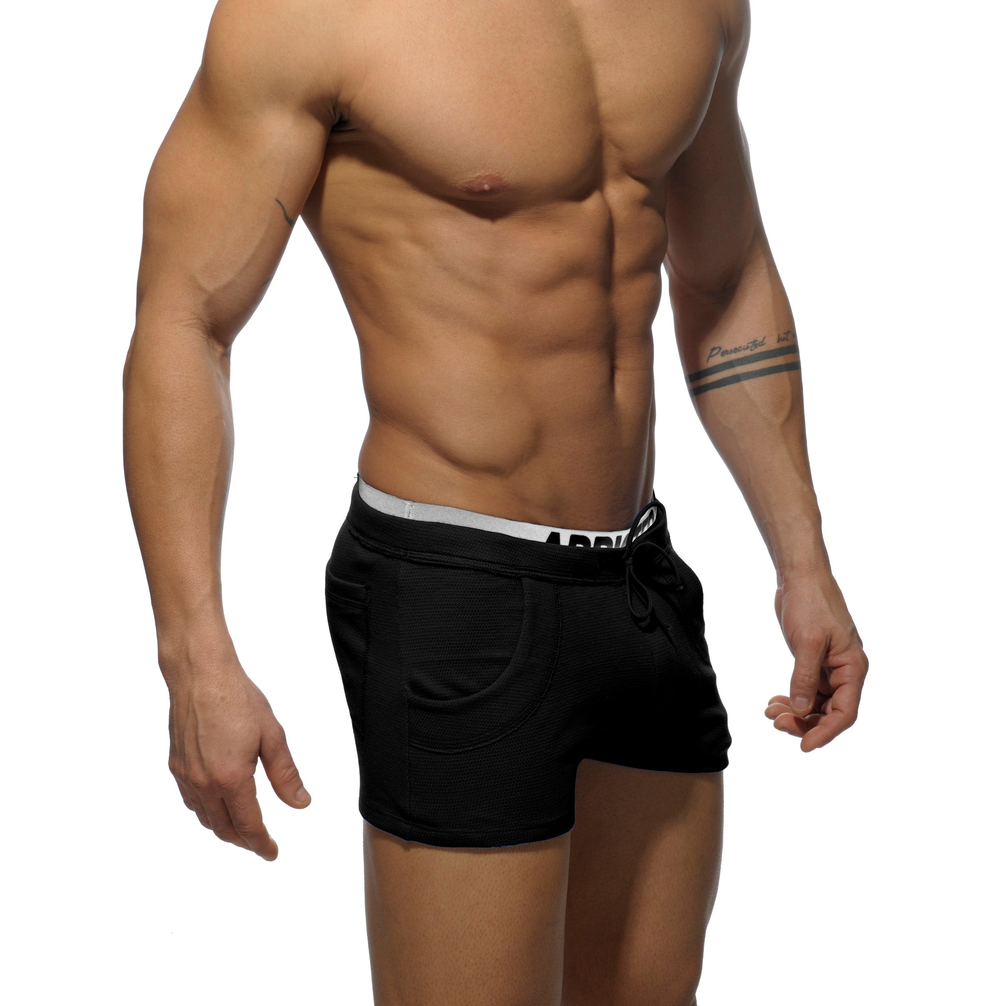 Addicted Combined Waistbrand Short Black AD418