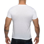 Addicted Basic V-Neck T-Shirt White AD423