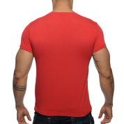 Addicted Basic V-Neck T-Shirt Red AD423