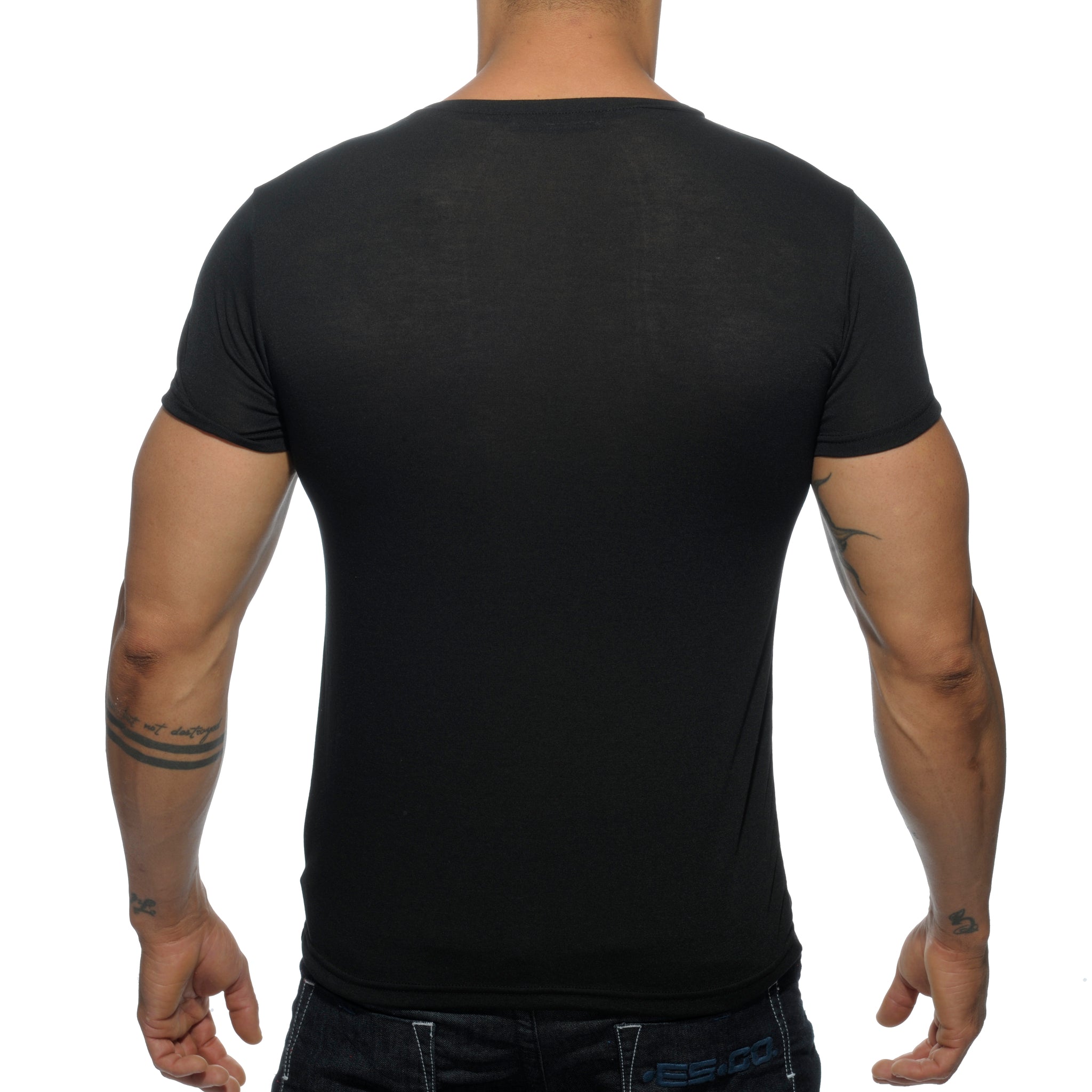 Addicted Basic V-Neck T-Shirt Black AD423