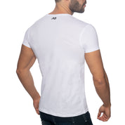 Addicted Bear Round Neck T-Shirt White AD424