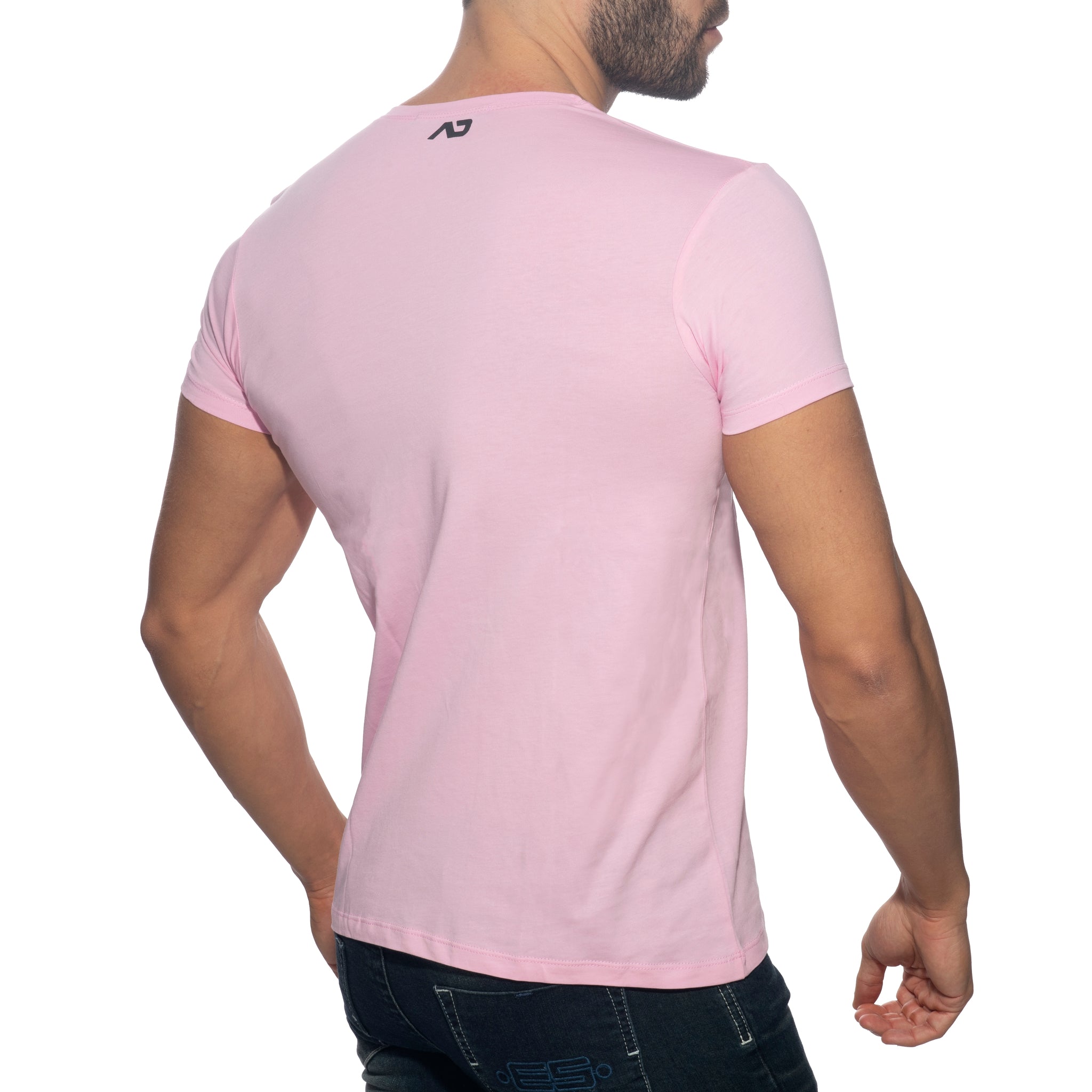 Addicted Bear Round Neck T-Shirt Pink AD424