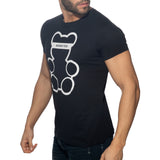 Addicted Bear Round Neck T-Shirt Black AD424