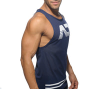 Addicted Mesh AD Tank Top Navy AD482