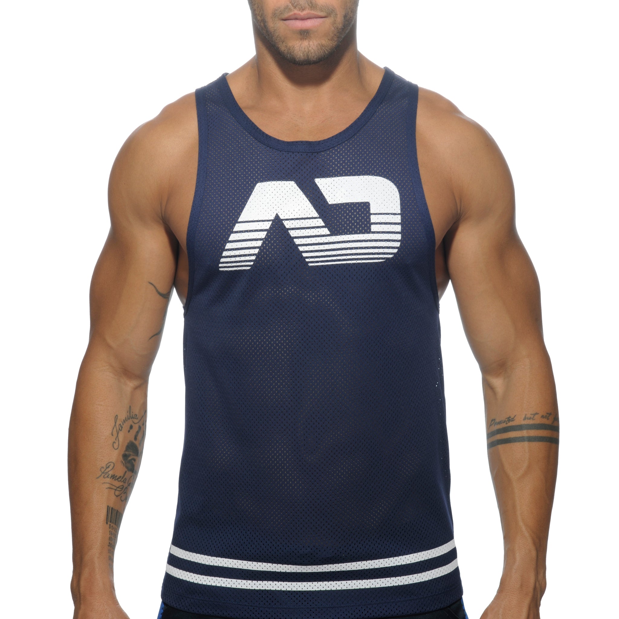 Addicted Mesh AD Tank Top Navy AD482