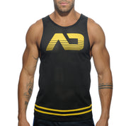 Addicted Fetish AD Mesh Tank Top Yellow AD492