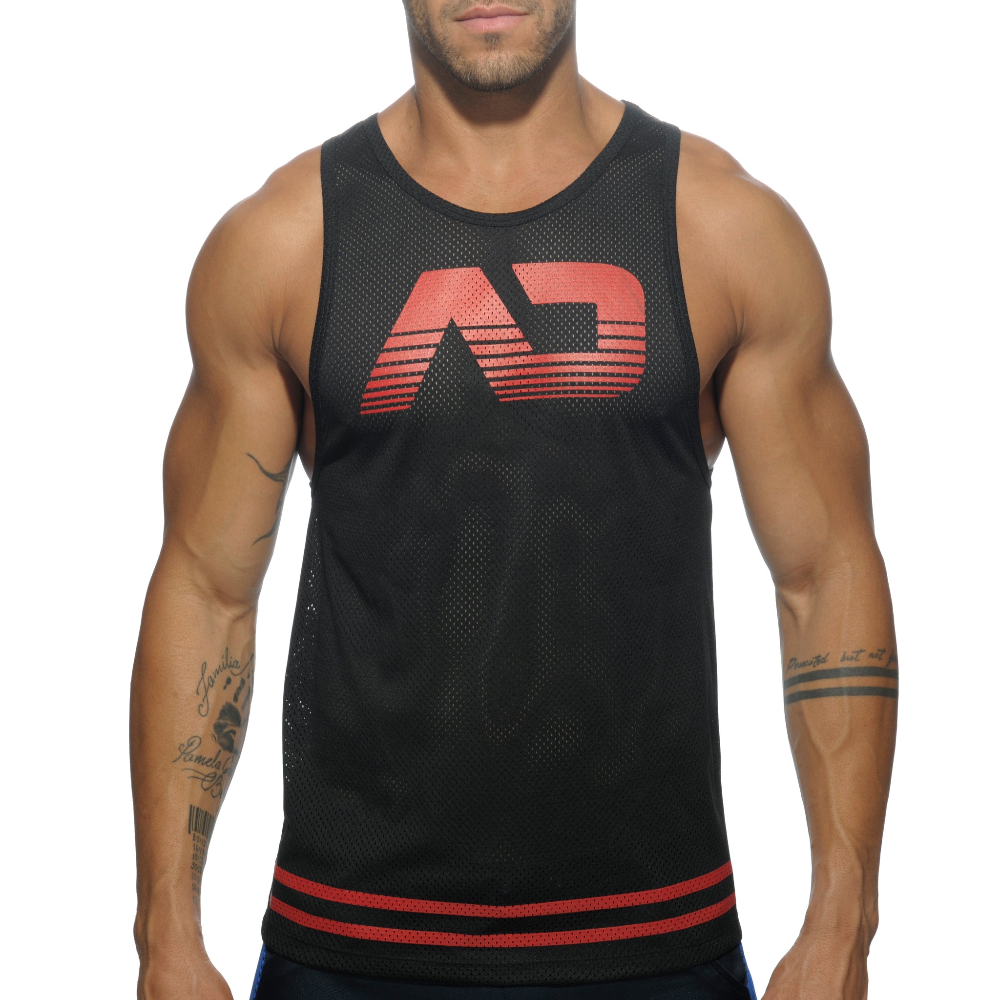 Addicted Fetish AD Mesh Tank Top Red AD492