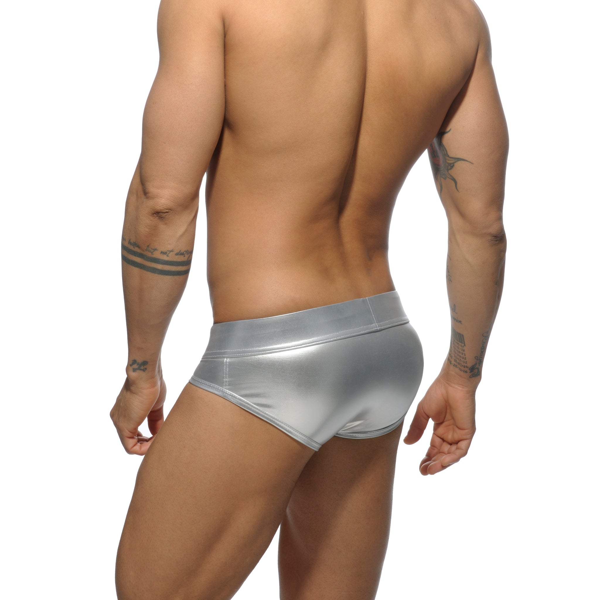 Addicted Metallic Brief Silver AD543