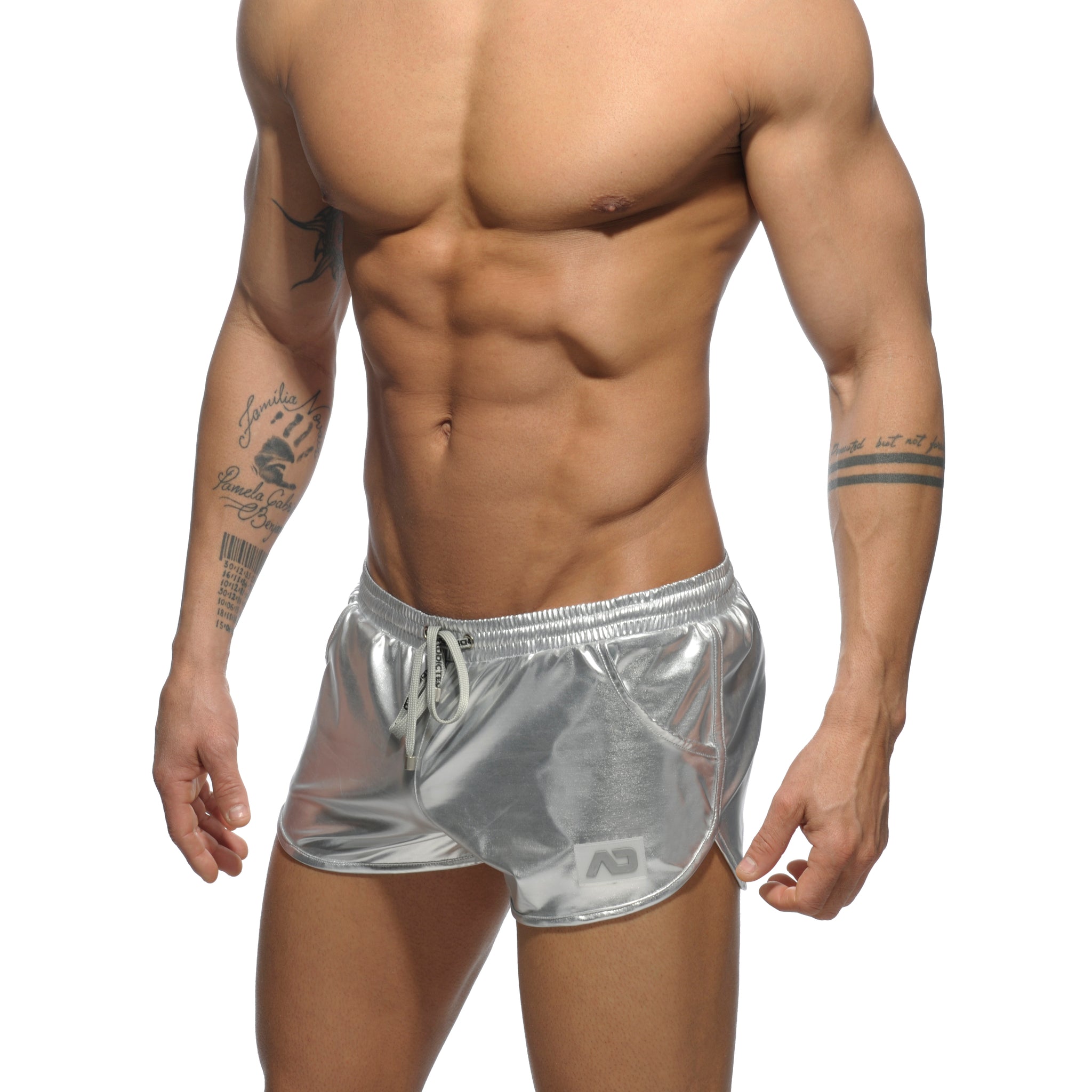 Addicted Metallic Short Silver AD562