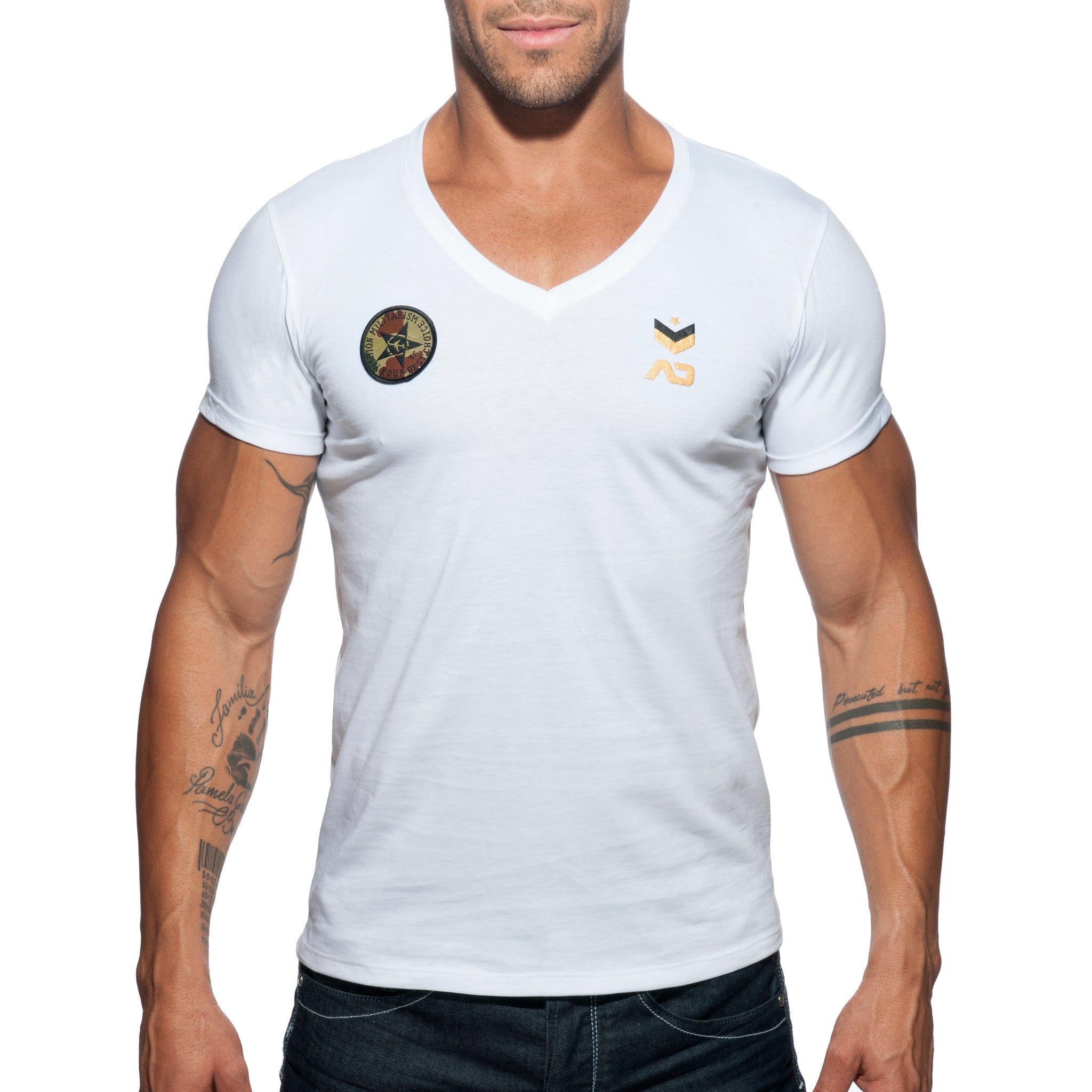 Addicted Military T-Shirt White AD610