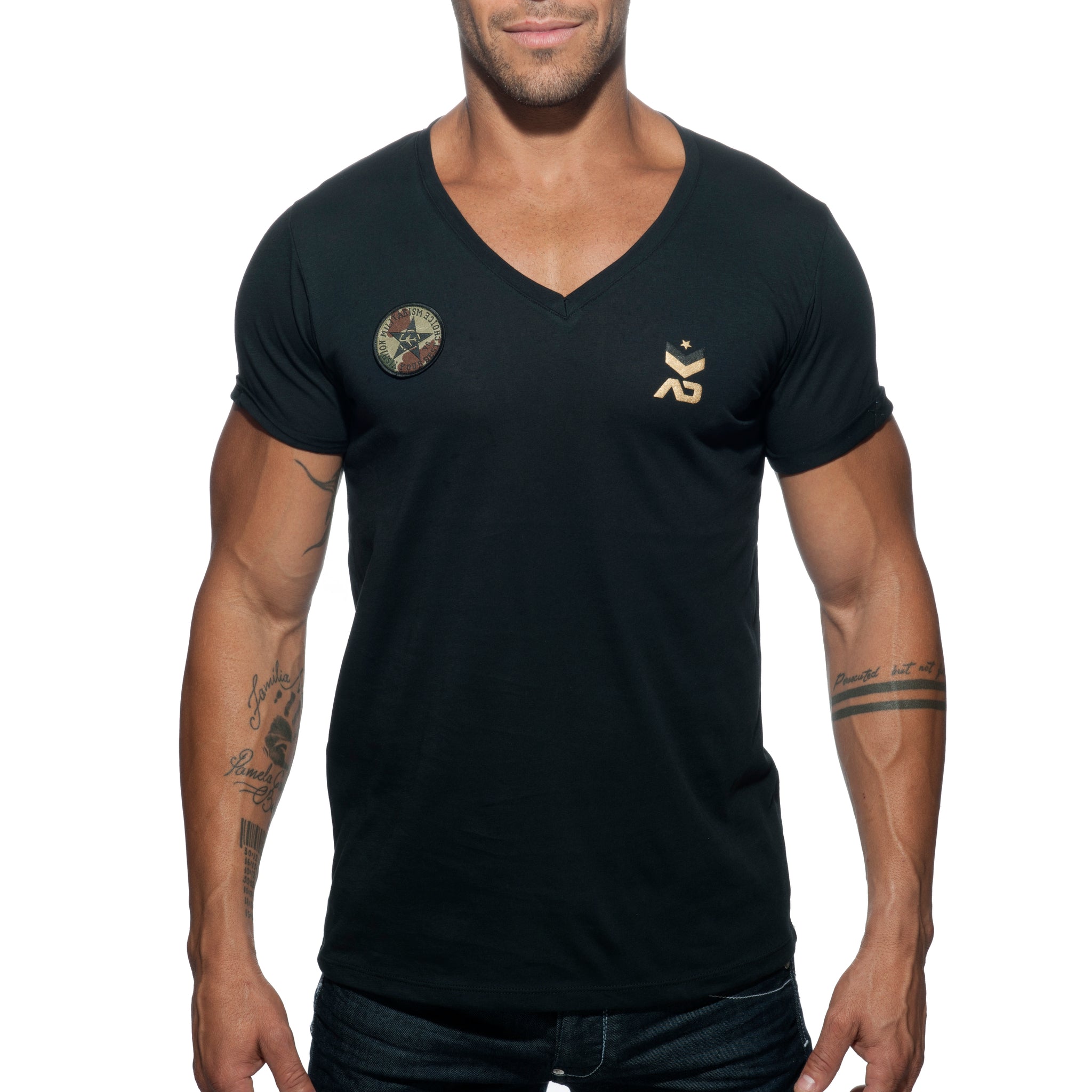 Addicted Military T-Shirt Black AD610