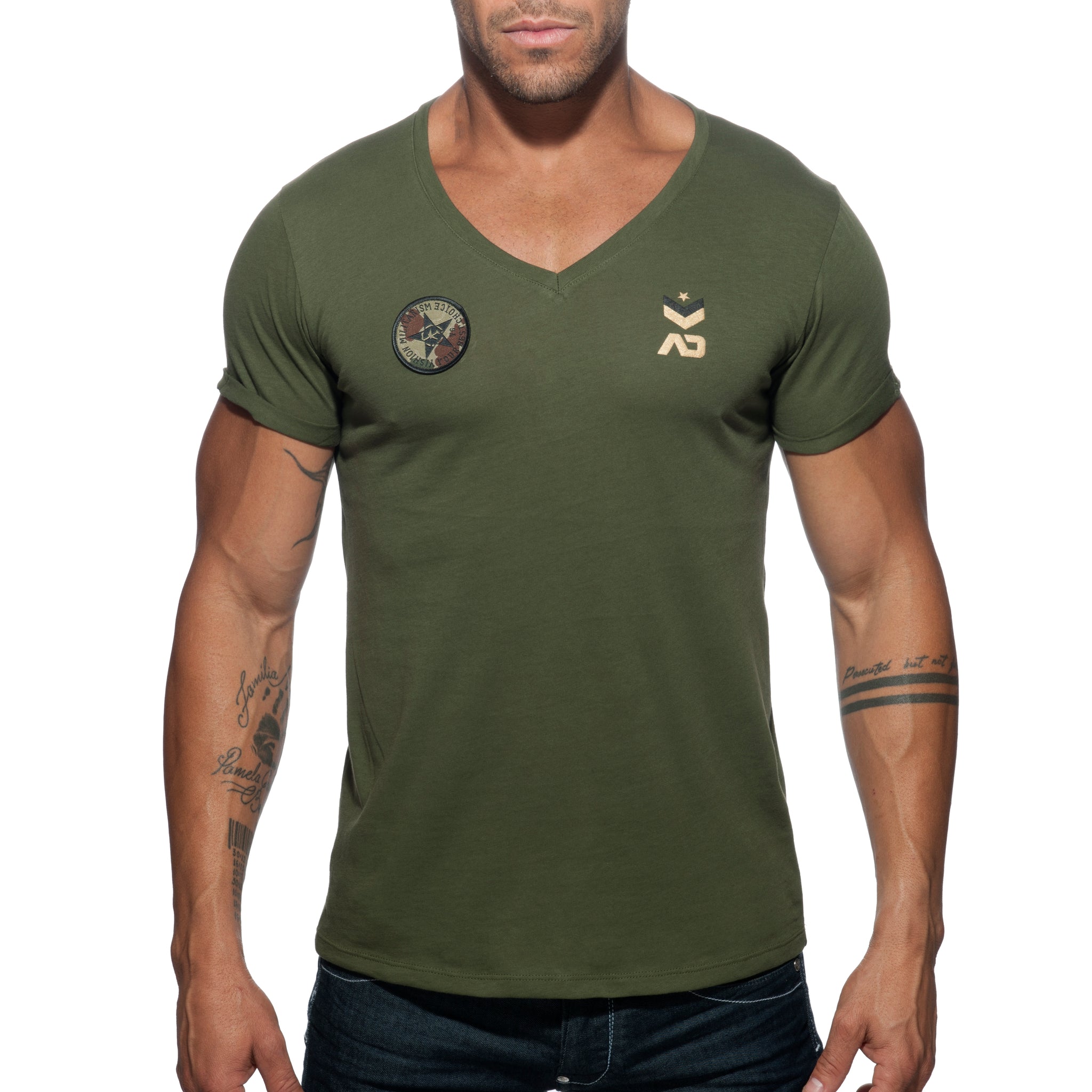 Addicted Military T-Shirt Khaki AD610