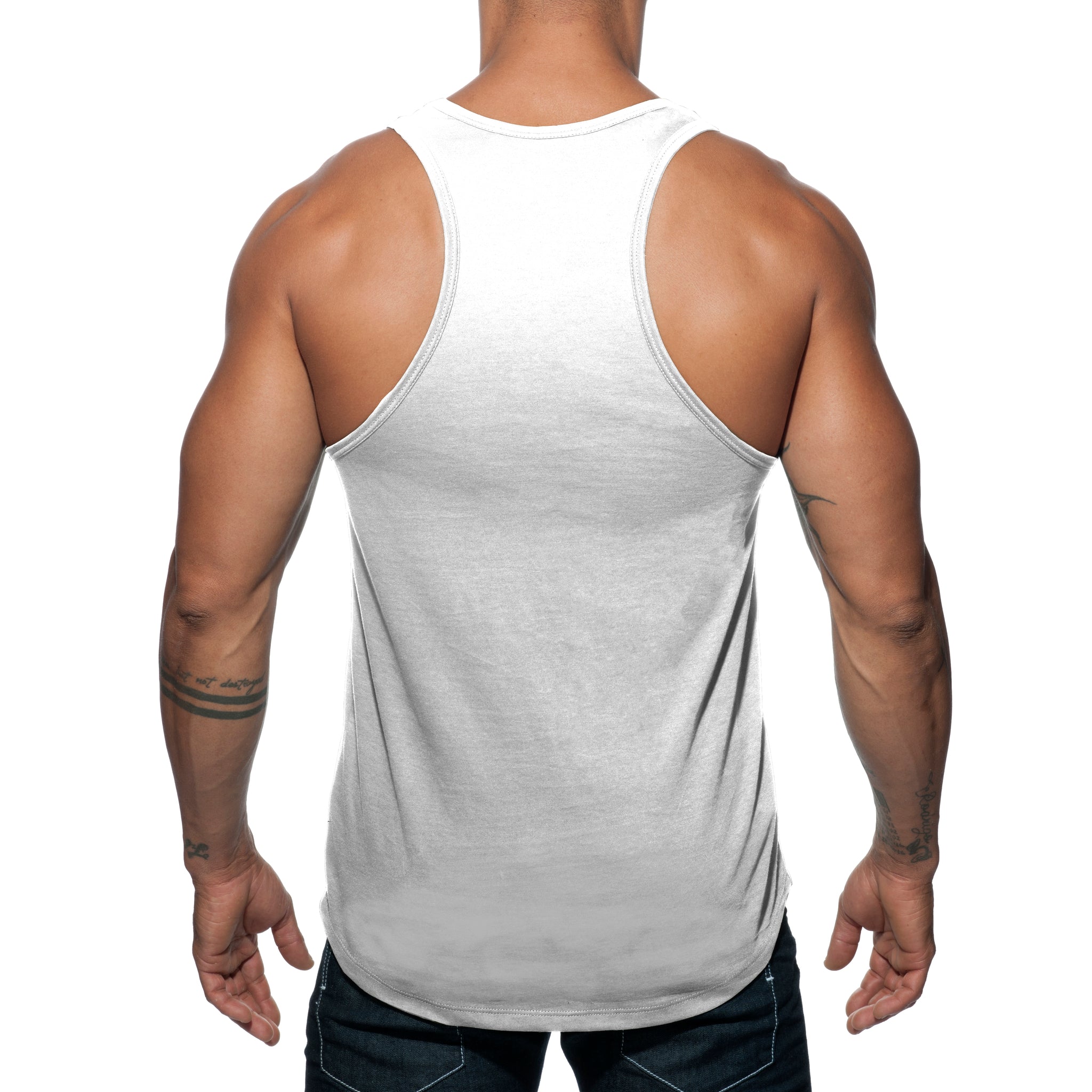 Addicted Military Tank Top White AD611