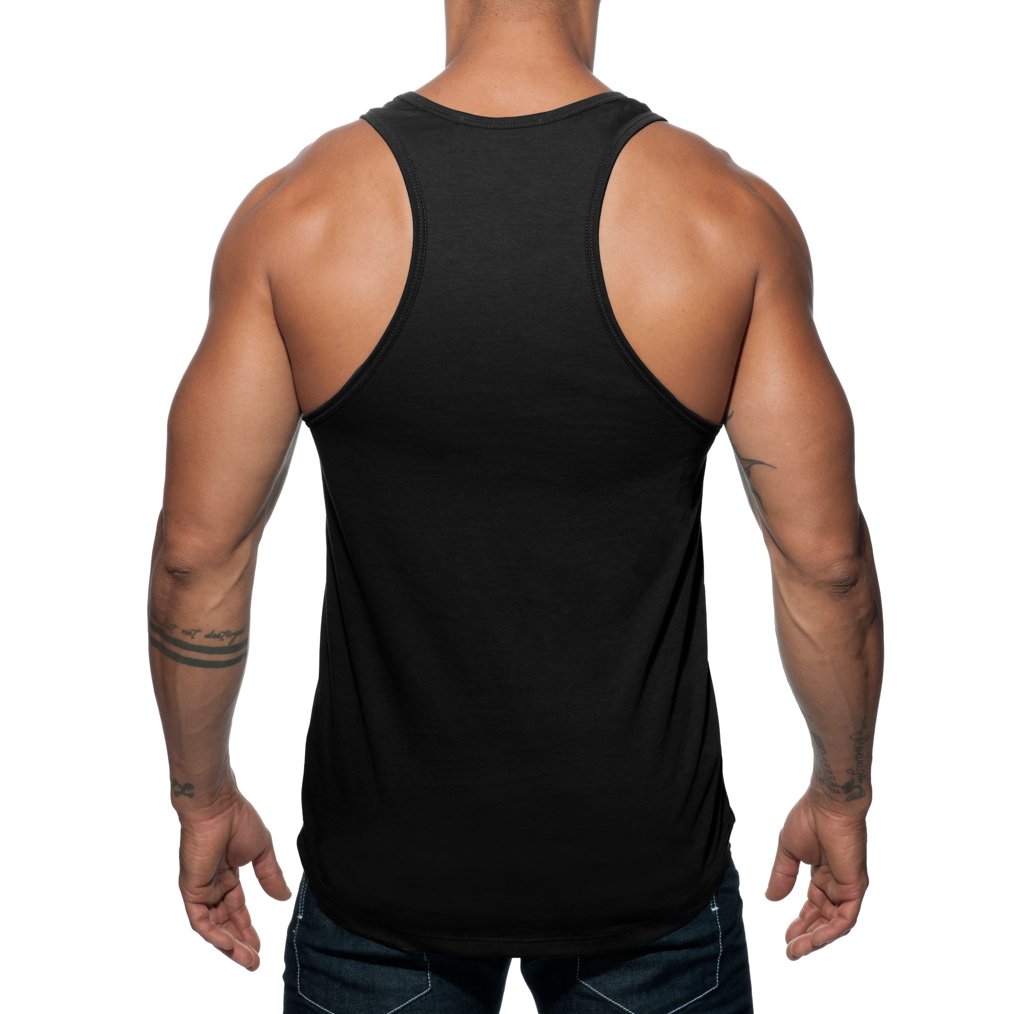 Addicted Military Tank Top Black AD611