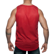 Addicted Double Stripe Tank Top Red AD671