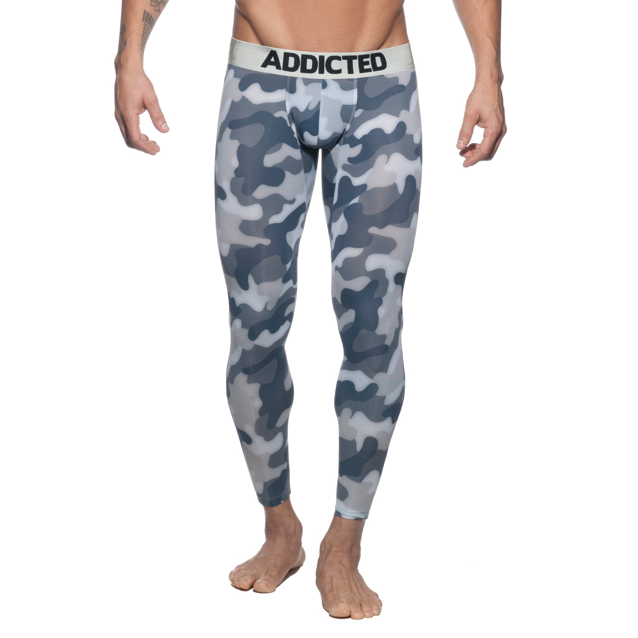 Addicted Bottomless Camo Long John Grey Camouflage AD695