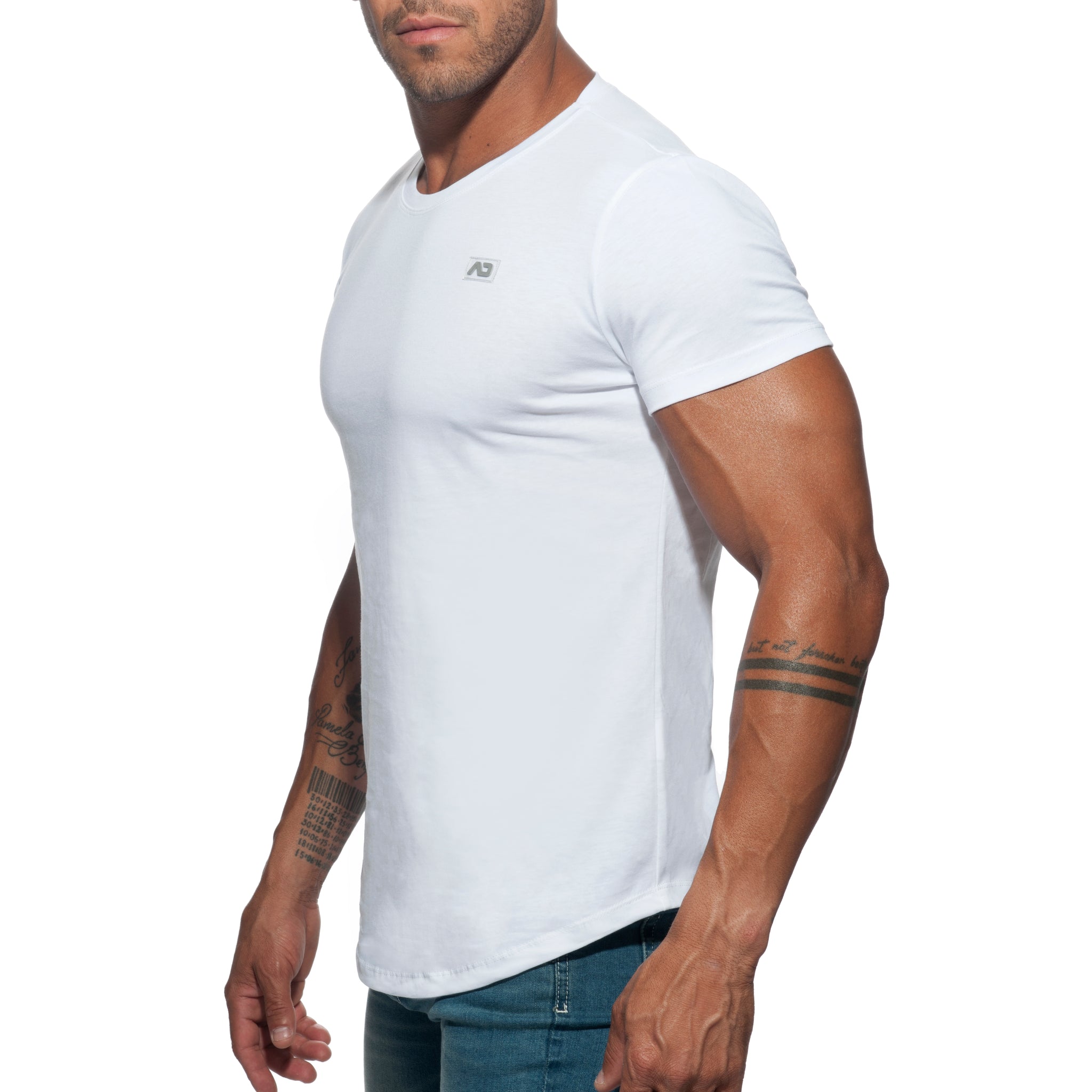 Addicted Basic U-Neck T-Shirt White AD696