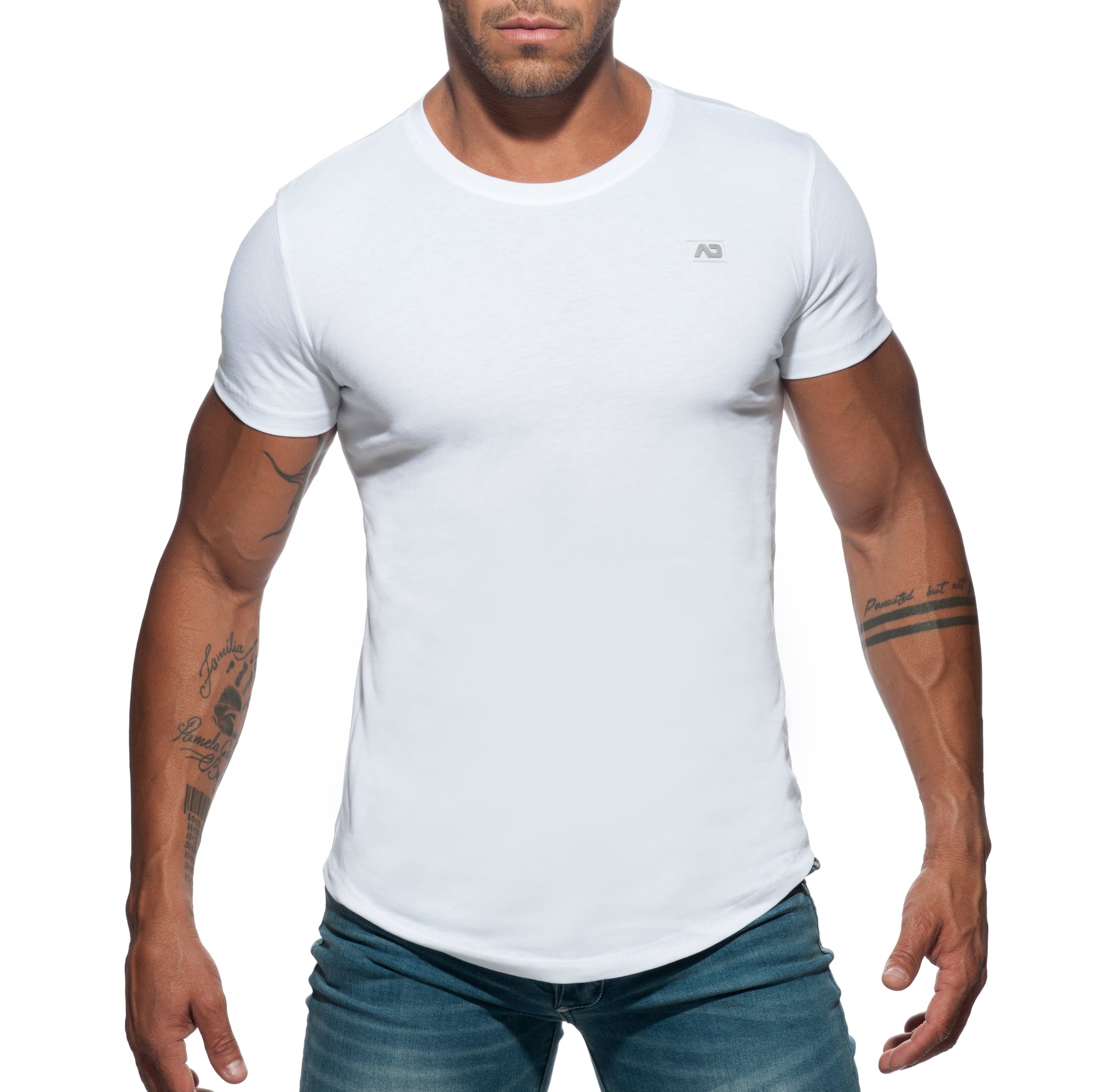 Addicted Basic U-Neck T-Shirt White AD696