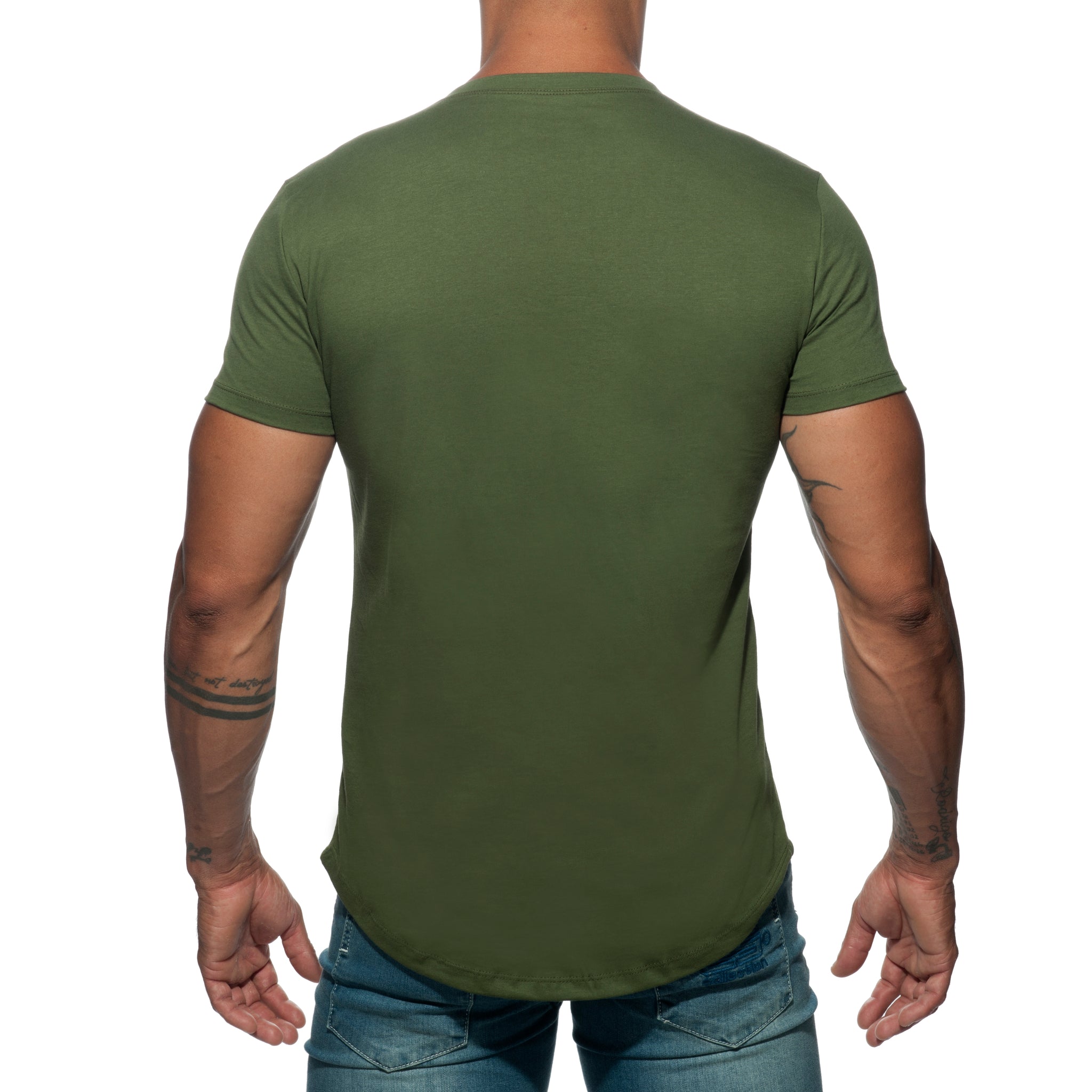 Addicted Basic U-Neck T-Shirt Khaki AD696