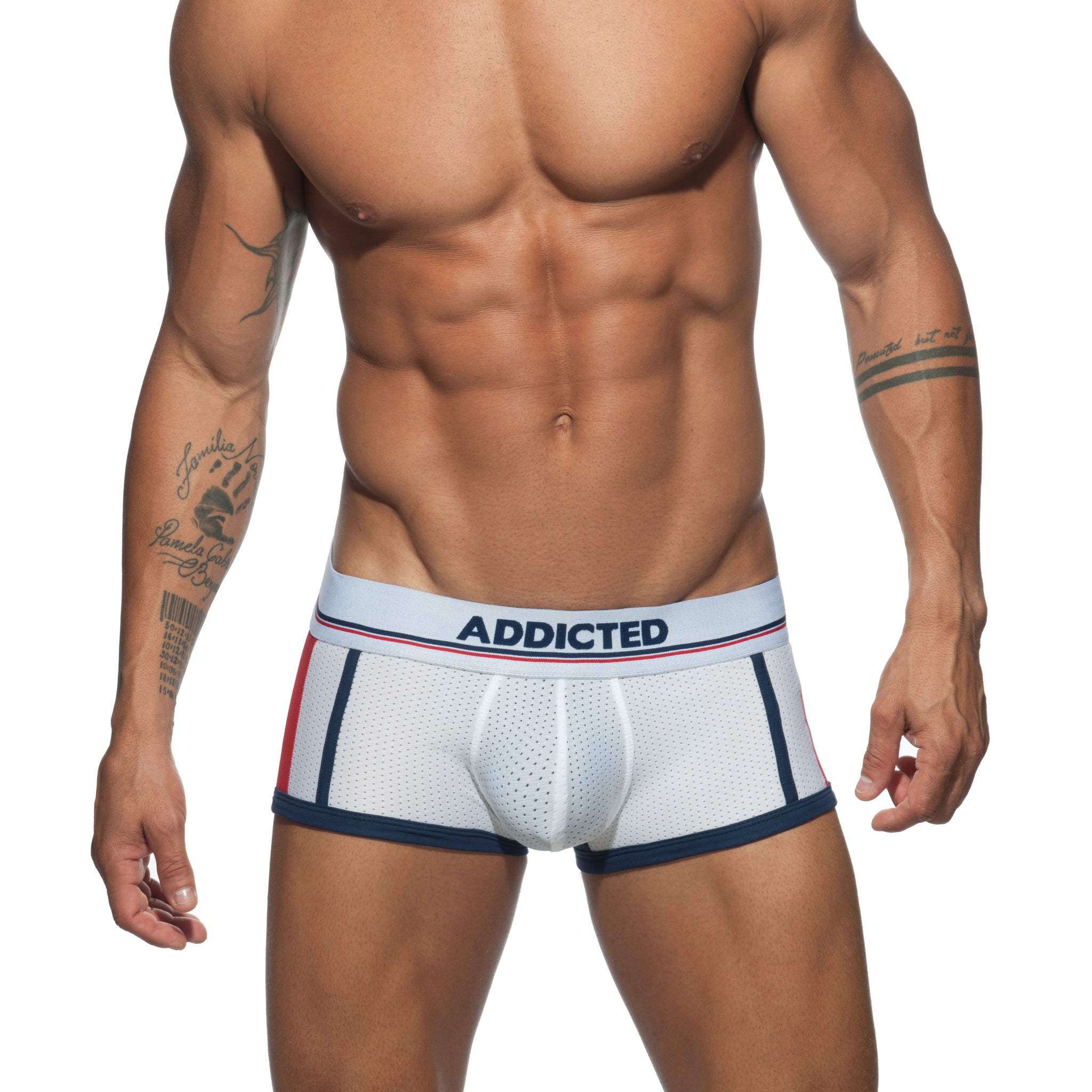 Addicted Sport Mesh Trunk White AD739