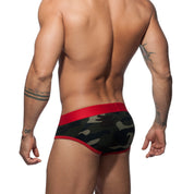 Addicted Camo Stripe Brief Red AD764