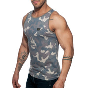 Addicted Washed Camo Tank Top Camouflage AD801