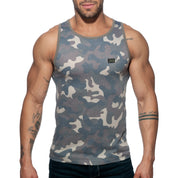 Addicted Washed Camo Tank Top Camouflage AD801