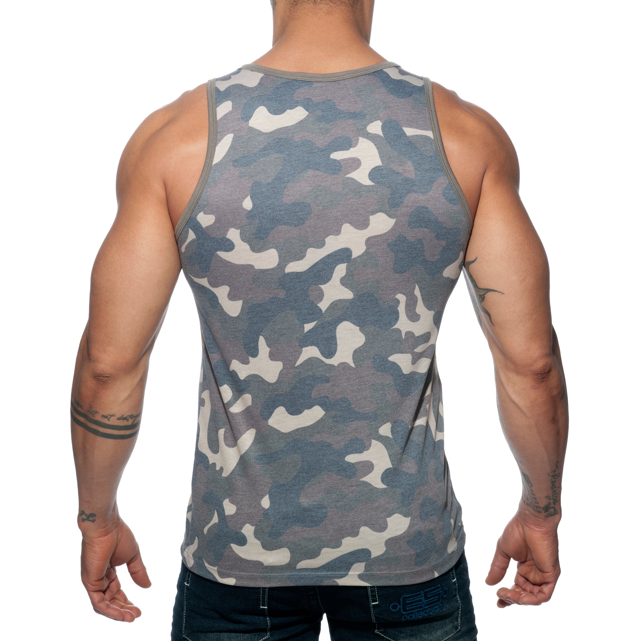 Addicted Washed Camo Tank Top Camouflage AD801