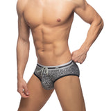 Addicted Leopard Stripes Brief Charcoal ADS267