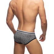 Addicted Leopard Stripes Brief Charcoal ADS267