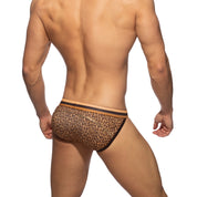 Addicted Leopard Stripes Bikini Brown ADS268