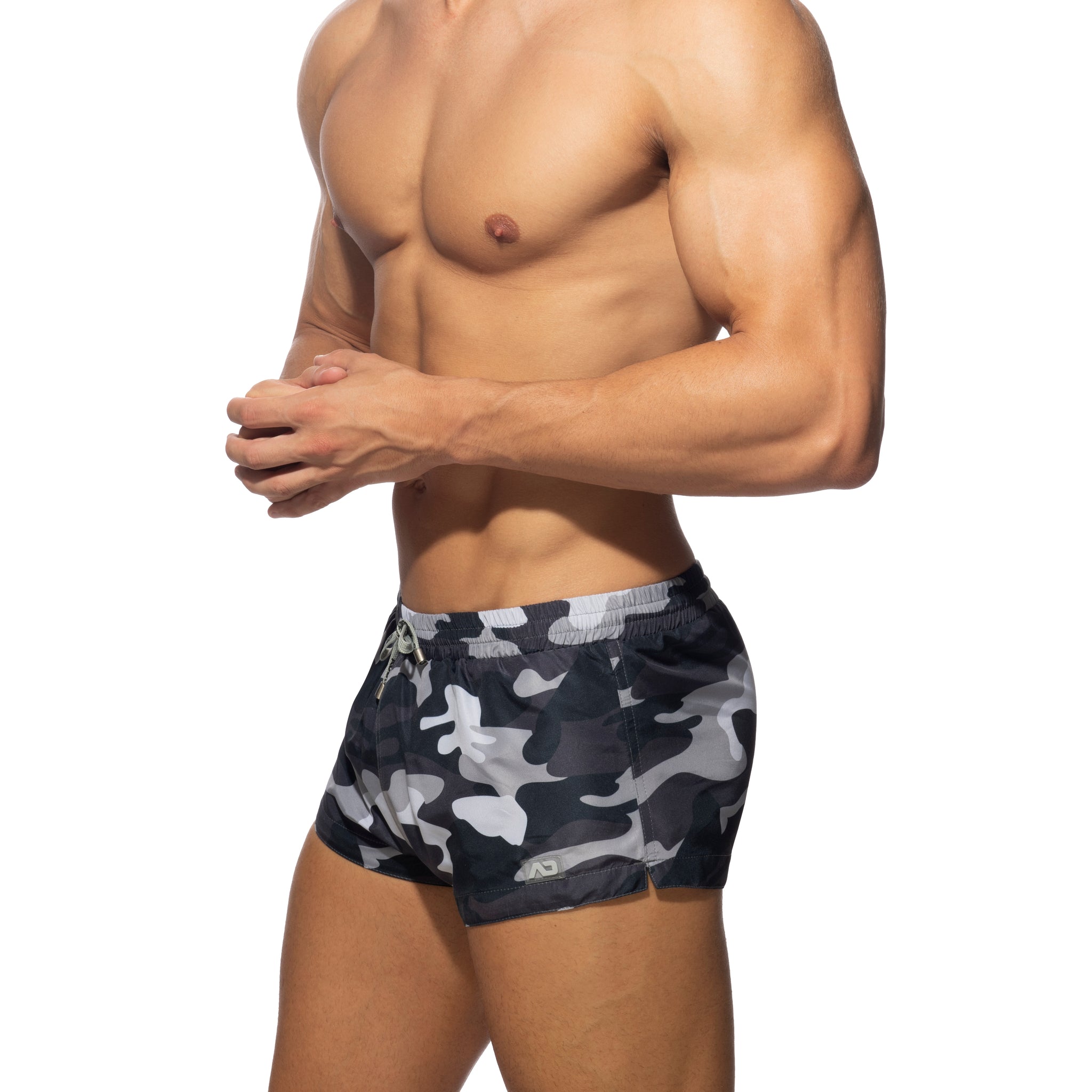 Addicted Camo Swim Shorts Grey Camouflage ADS294