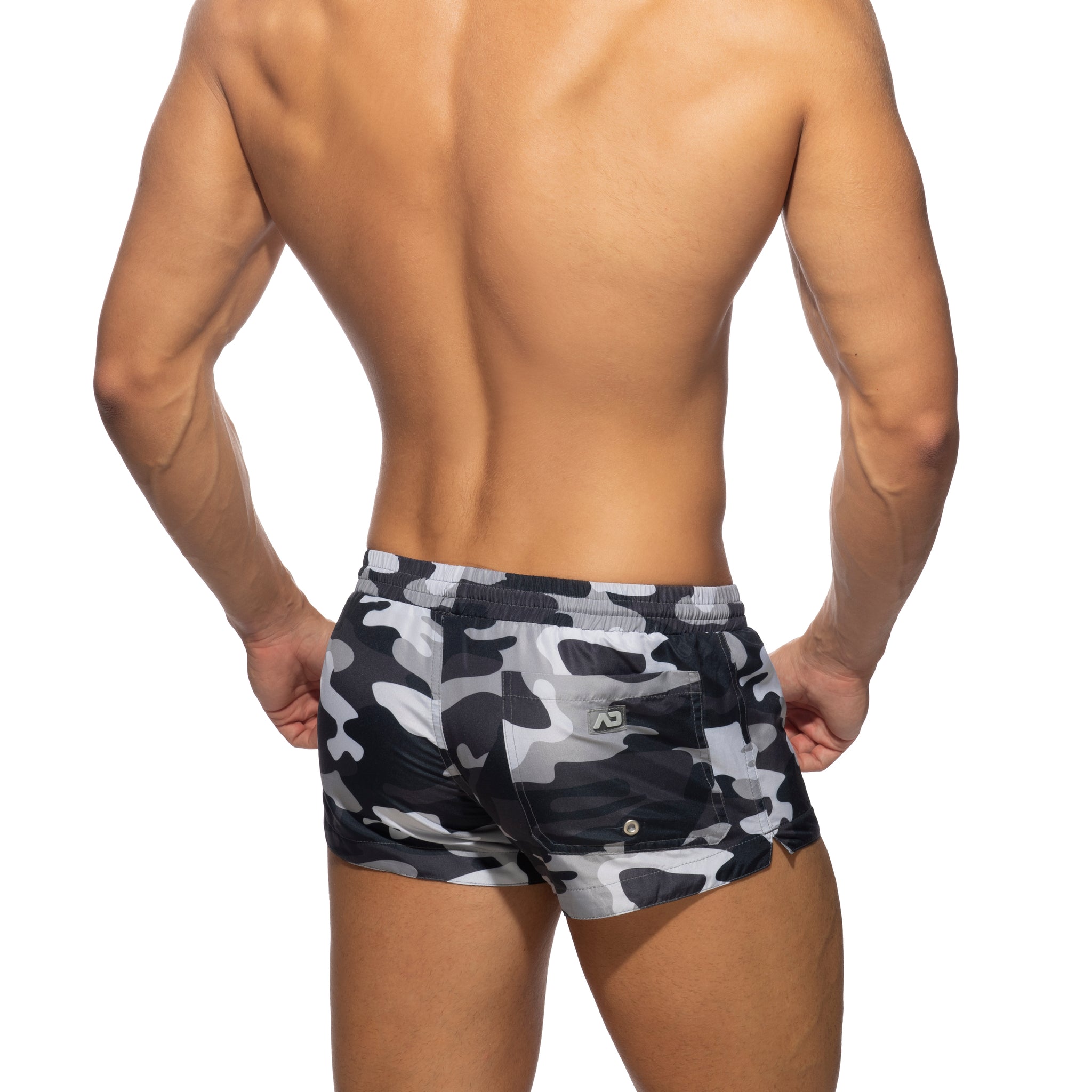 Addicted Camo Swim Shorts Grey Camouflage ADS294
