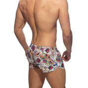 Addicted Comic Swim Shorts White ADS302