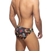 Addicted Comic Swim Brief Black ADS303