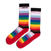 Addicted Inclusive Rainbow Socks White AD1252