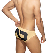 Addicted Extra-Large Logo Brief Beige ADS045