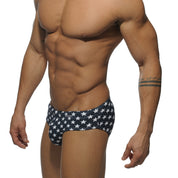 Addicted Star Printed Sport Stripe Brief Navy ADS039