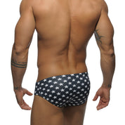 Addicted Star Printed Sport Stripe Brief Navy ADS039