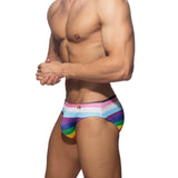 Addicted Inclusive Rainbow Swim Brief White ADS323