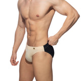 Addicted Bicolor Swim Brief Beige ADS315