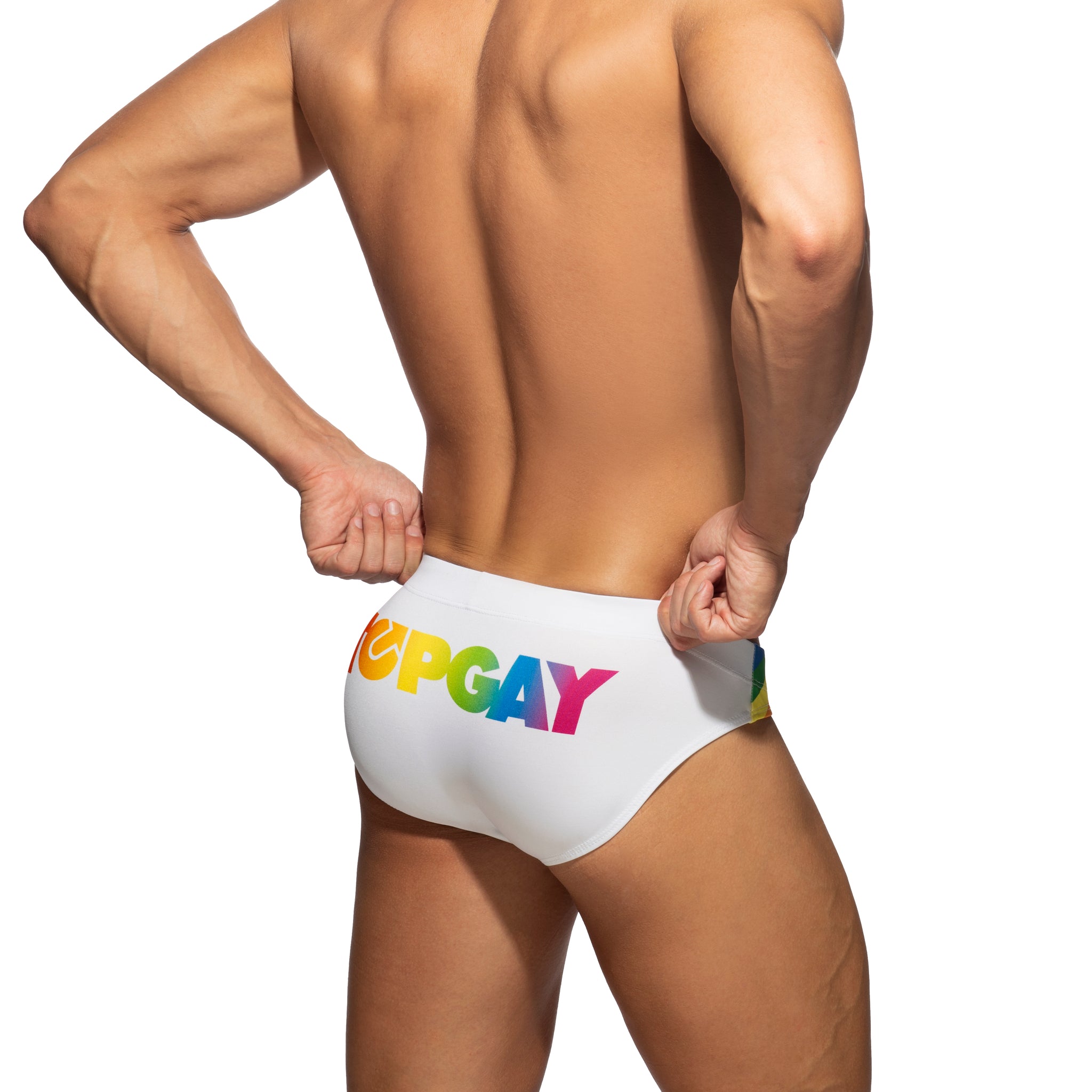 Addicted Topgay Swim Brief White ADS313