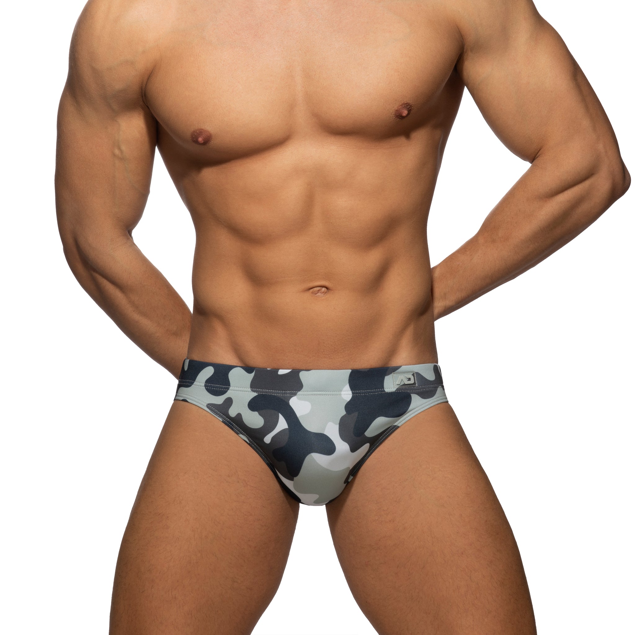 Addicted Basic AD Swim Brief Grey Camouflage ADS097