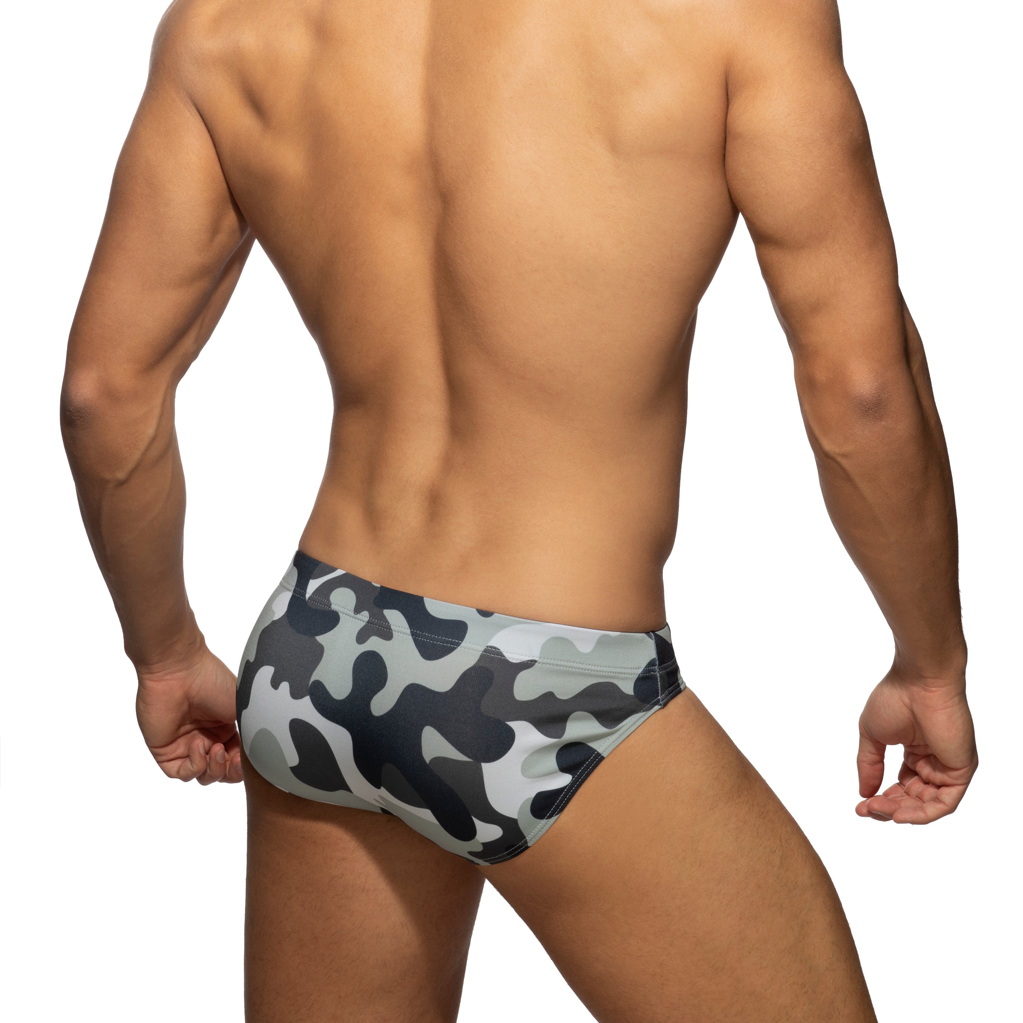 Addicted Basic AD Swim Brief Grey Camouflage ADS097