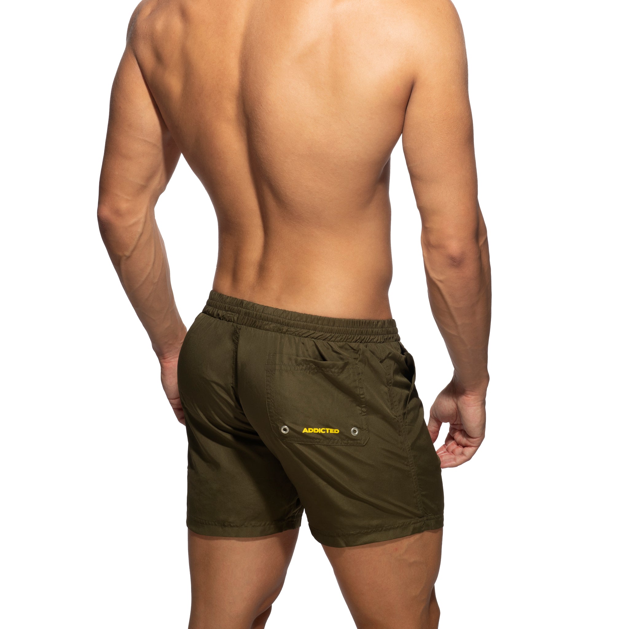 Addicted Basic Swim Long Short Khaki ADS073